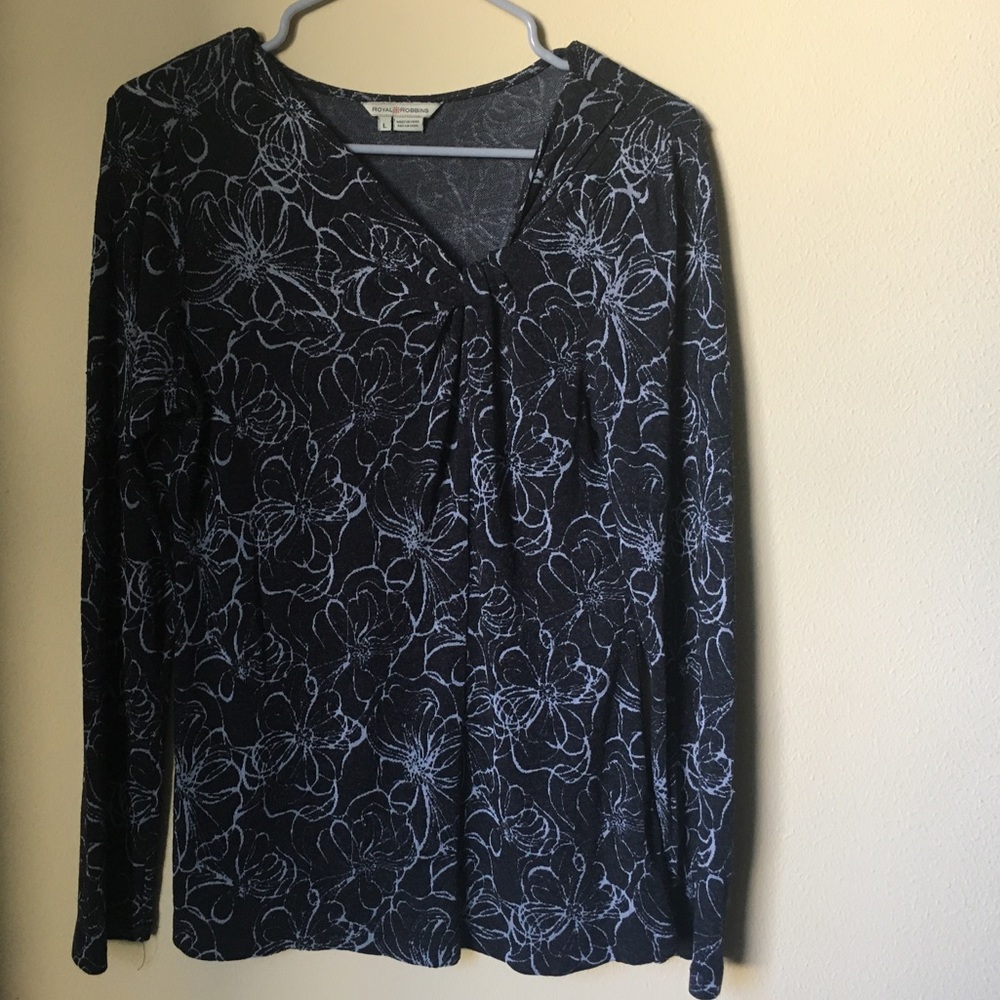 ROYAL RIBBONS grey pattered long sweater